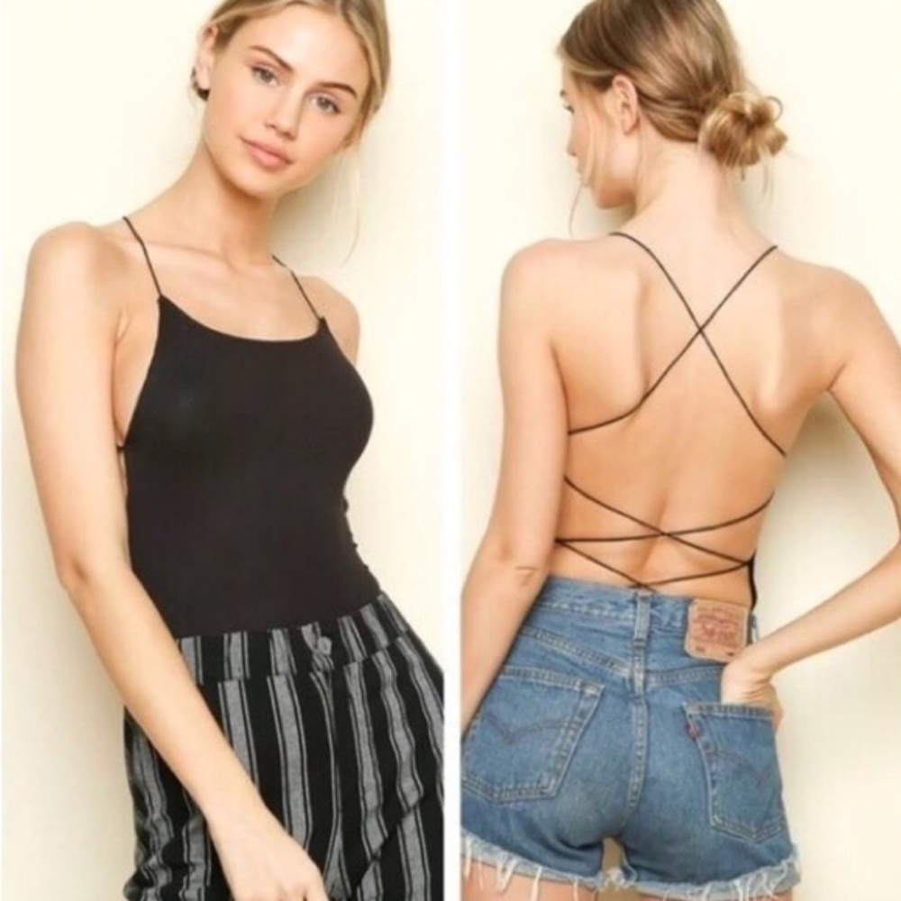 Brandy Melville Strappy Bodysuit